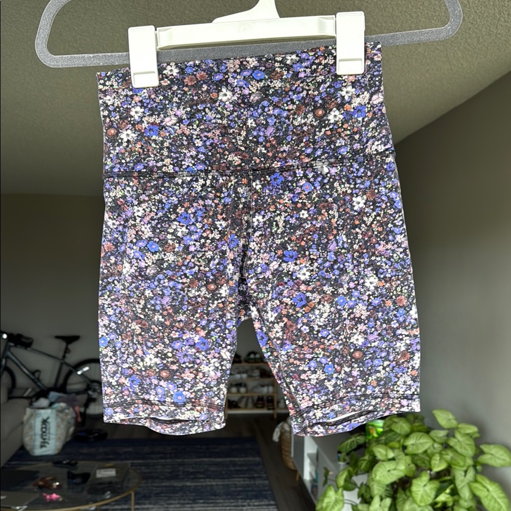 Lululemon Floral Patterned Biker Shorts